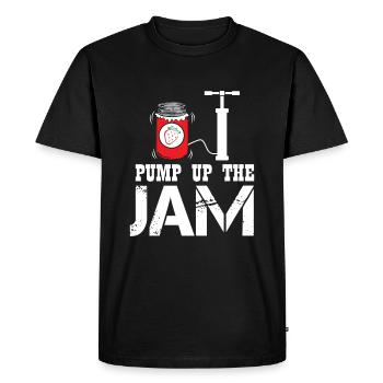 Pump Up The Jam Pump It Up Funny 90s Music Parody - Men's Premium Organic T-Shirt - black - Front - Nico (187cm)
