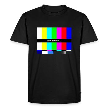 No Signal Test Image Costume TV Rétro années 80 des années 90 - T-shirt Premium bio Homme - noir - Devant - Nico (187cm)