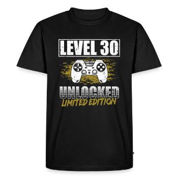 Niveau 30 Complete 30 anniversaire - T-shirt Premium bio Homme - noir - Devant - Nico (187cm)