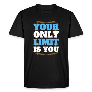 Limiter la motivation au gymnase de fitness - T-shirt Premium bio Homme - noir - Devant - Nico (187cm)