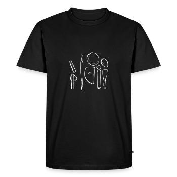 Make pottery. For potters, potters and ceramists - Men's Premium Organic T-Shirt - black - Front - Nico (187cm)
