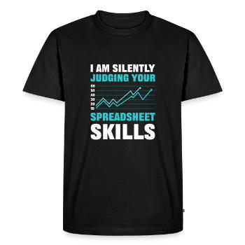 Évaluation silencieuse de votre - T-shirt Premium bio Homme - noir - Devant - Nico (187cm)