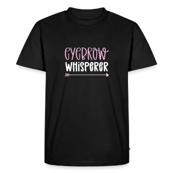 Chuchoteur de sourcils. Microblading sourcils - T-shirt Premium bio Homme - noir - Devant - Nico (187cm)