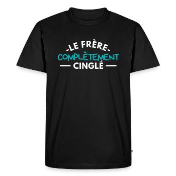 Le frère complètement cinglé - T-shirt Premium bio Homme - noir - Devant - Nico (187cm)