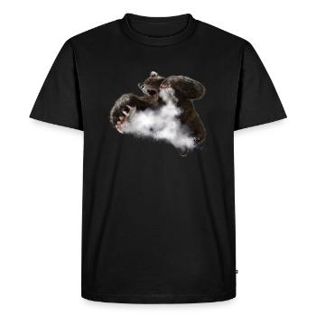 Cocaïne Jump Bear - T-shirt Premium bio Homme - noir - Devant - Nico (187cm)