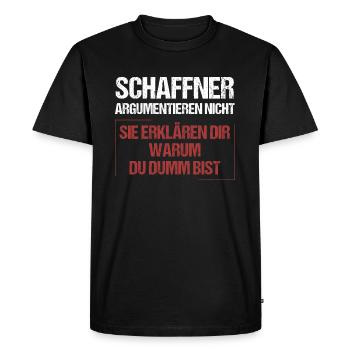 Les chefs d'orchestre ne discutent pas - T-shirt Premium bio Homme - noir - Devant - Nico (187cm)