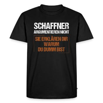 Les chefs d'orchestre ne discutent pas - T-shirt Premium bio Homme - noir - Devant - Nico (187cm)