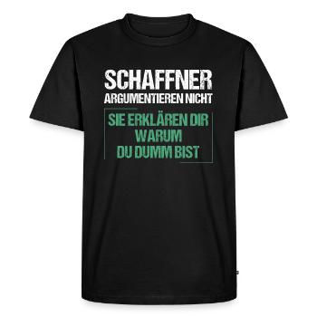 Les chefs d'orchestre ne discutent pas - T-shirt Premium bio Homme - noir - Devant - Nico (187cm)