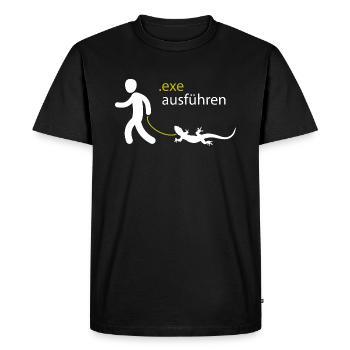 .exe ausführen ADMIN - Men's Premium Organic T-Shirt - black - Front - Nico (187cm)