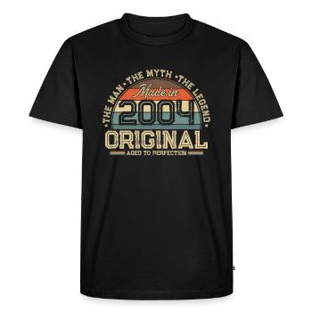 2004 Vintage Born Man Myth Legend - Men's Premium Organic T-Shirt - black - Front - Nico (187cm)