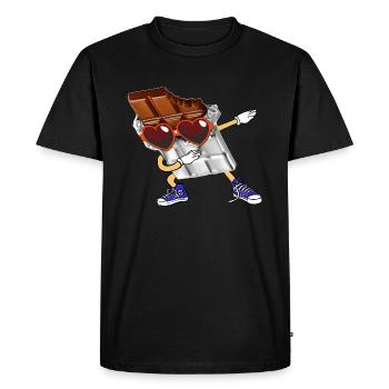 Chocolat saint valentin Dab cadeau couple - T-shirt Premium bio Homme - noir - Devant - Nico (187cm)