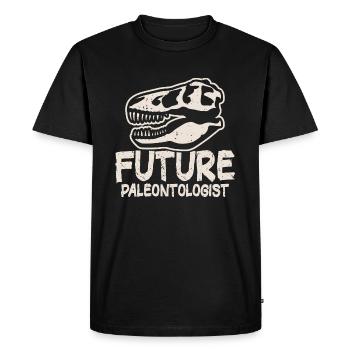 Futur paléontologue Paléontologie Dinosaures Fan - T-shirt Premium bio Homme - noir - Devant - Nico (187cm)