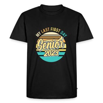 My Last First Day Senior Class of 2023 - Men's Premium Organic T-Shirt - black - Front - Nico (187cm)