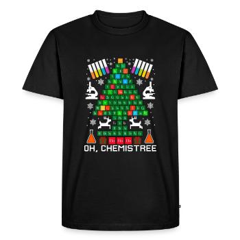 Oh Chemistree Science Arbre de Noël Chimie - T-shirt Premium bio Homme - noir - Devant - Nico (187cm)
