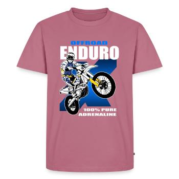 Enduro Offroad - Männer Premium Bio T-Shirt - Mauve - Vorne - Nico (187cm)