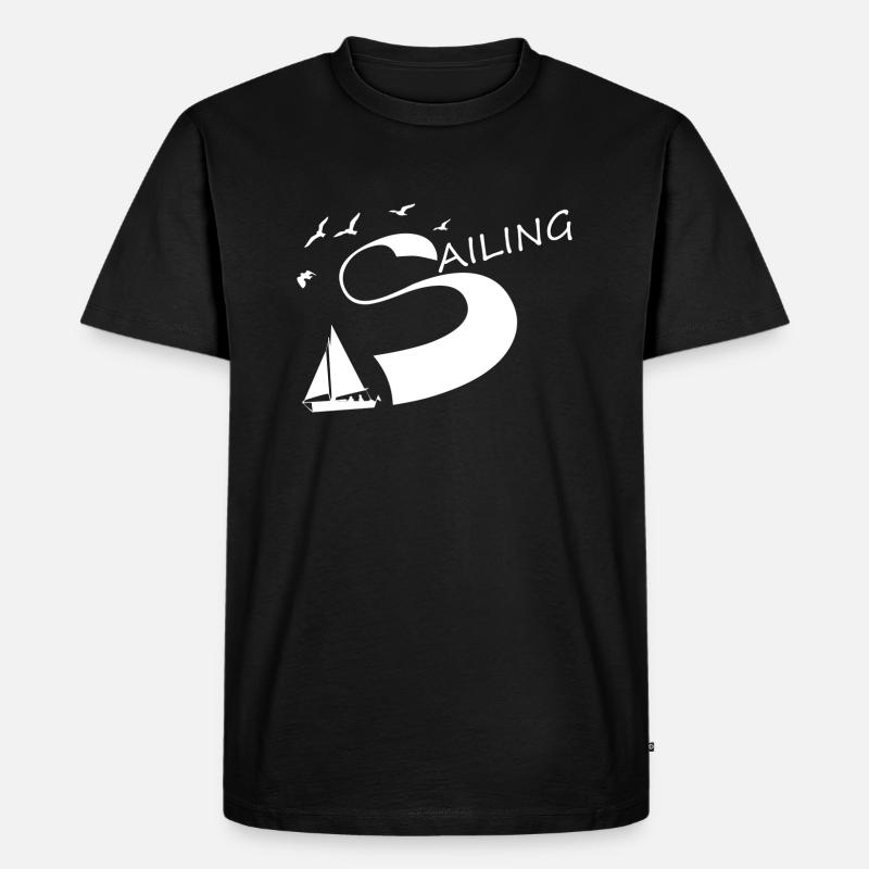 Sailing - Männer Premium Bio T-Shirt - Schwarz