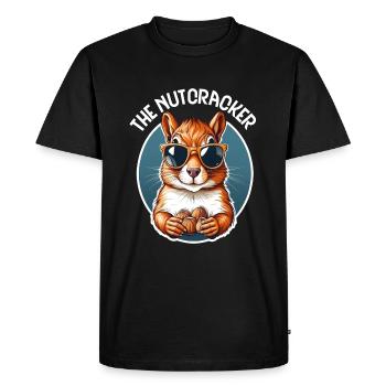 Casse-Noisette Cool Funny Squirrel - T-shirt Premium bio Homme - noir - Devant - Nico (187cm)