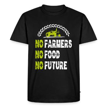 Pas d'agriculteurs, pas de nourriture, pas d'avenir - T-shirt Premium bio Homme - noir - Devant - Nico (187cm)