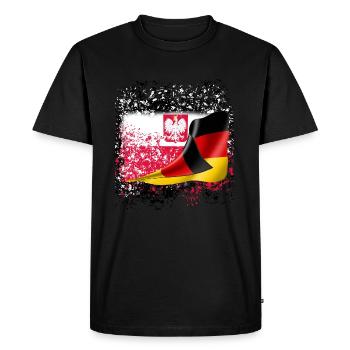 Drapeau allemand des amis de l’amitié polonaise - T-shirt Premium bio Homme - noir - Devant - Nico (187cm)