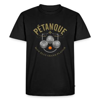 Pétanque - Männer Premium Bio T-Shirt - Schwarz - Vorne - Nico (187cm)