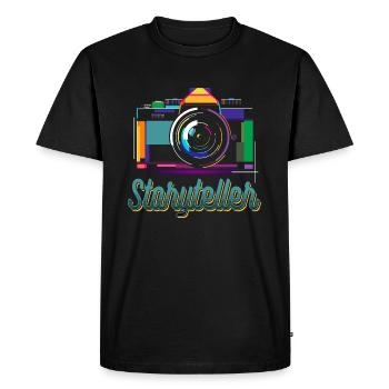 Photographer Storyteller Content Creator - Men's Premium Organic T-Shirt - black - Front - Nico (187cm)