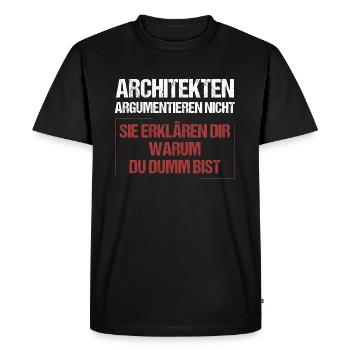 Architects don't argue - Men's Premium Organic T-Shirt - black - Front - Nico (187cm)