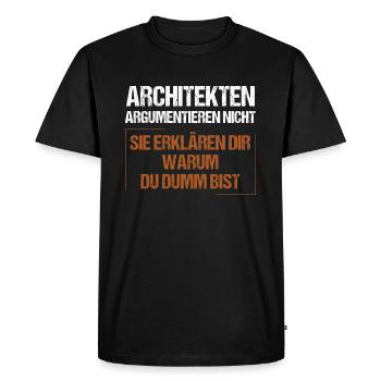 Architects don't argue - Men's Premium Organic T-Shirt - black - Front - Nico (187cm)