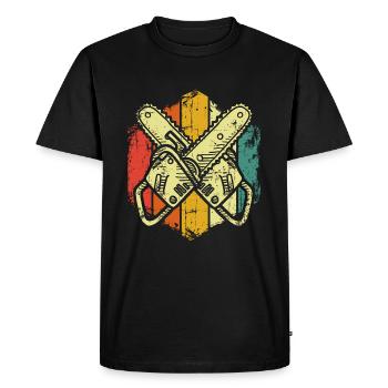 Tronçonneuse - T-shirt Premium bio Homme - noir - Devant - Nico (187cm)