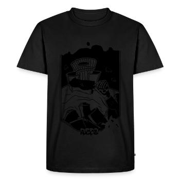 mr maigre - T-shirt Premium bio Homme - noir - Devant - Nico (187cm)