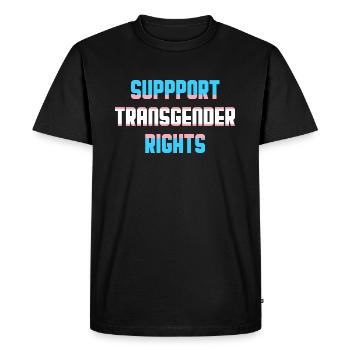 Support Transgender Rights Trans Pride LGBTQ - Men's Premium Organic T-Shirt - black - Front - Nico (187cm)
