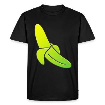 Cadeau Banane Jaune - T-shirt Premium bio Homme - noir - Devant - Nico (187cm)