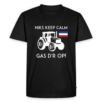 Support the farmers! Farmers' protest T-shirt - Men's Premium Organic T-Shirt - black - Front - Nico (187cm)