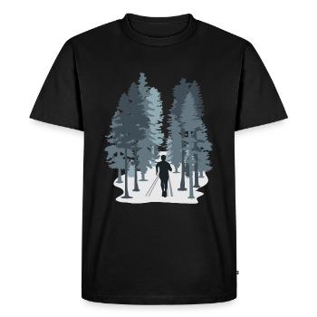 Courir, Courir, Trail Running - T-shirt Premium bio Homme - noir - Devant - Nico (187cm)
