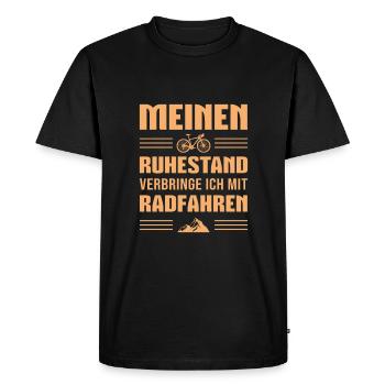 Ruhestand Radfahren Pension Fahrrad Rentner - Männer Premium Bio T-Shirt - Schwarz - Vorne - Nico (187cm)