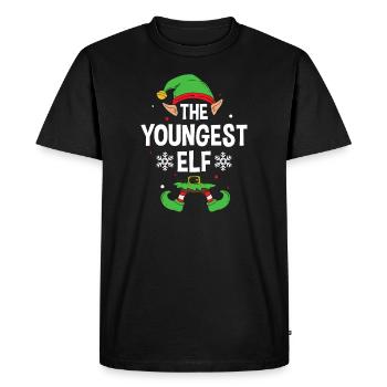 The Youngest Elf Party Family Group Matching X-Mas - Men's Premium Organic T-Shirt - black - Front - Nico (187cm)