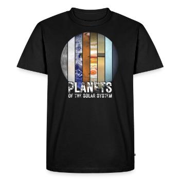 Planètes du système solaire - T-shirt Premium bio Homme - noir - Devant - Nico (187cm)