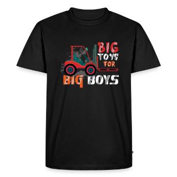 Forklift Driver - Big Toys For Big Boys Lager - Men's Premium Organic T-Shirt - black - Front - Nico (187cm)