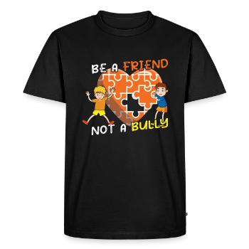 Soyez un ami et non un intimidateur Inclusion Gentillesse Journée de l’unité - T-shirt Premium bio Homme - noir - Devant - Nico (187cm)