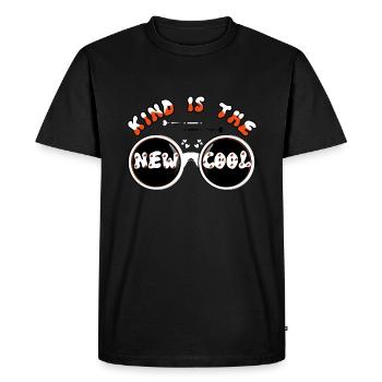 Kind New Cool Paix Gentillesse Sensibilisation Journée de l’Unité - T-shirt Premium bio Homme - noir - Devant - Nico (187cm)