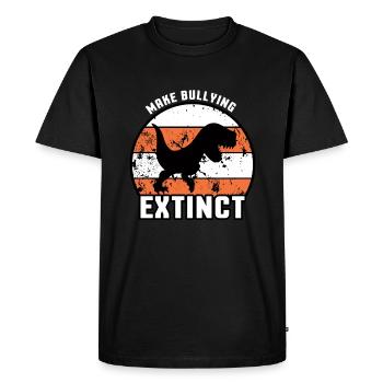 Journée de l’unité de sensibilisation à la gentillesse des dinosaures - T-shirt Premium bio Homme - noir - Devant - Nico (187cm)