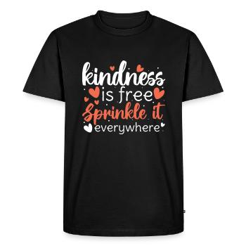 La gentillesse saupoudre orange Journée de l’unité - T-shirt Premium bio Homme - noir - Devant - Nico (187cm)