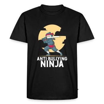 Journée de l’unité de sensibilisation des enfants ninja contre l’intimidation - T-shirt Premium bio Homme - noir - Devant - Nico (187cm)