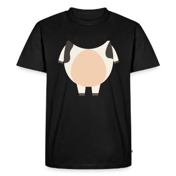 Drôle de costume de vache animal pour Halloween - T-shirt Premium bio Homme - noir - Devant - Nico (187cm)