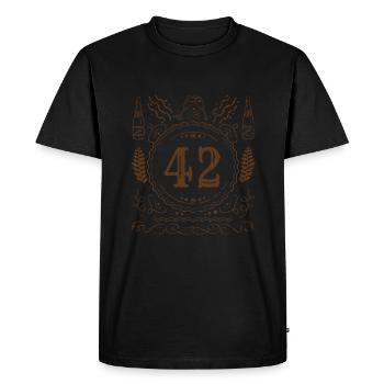 Retro Vintage Age 42 Year Old Birth Born Beer - Men's Premium Organic T-Shirt - black - Front - Nico (187cm)