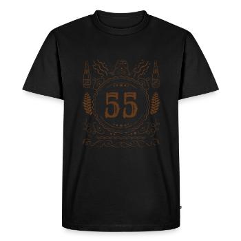 Retro Vintage Age 55 Year Old Birth Born Beer - Men's Premium Organic T-Shirt - black - Front - Nico (187cm)