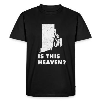 Land Map America State Home Heaven Rhode Island - Men's Premium Organic T-Shirt - black - Front - Nico (187cm)
