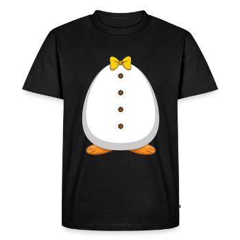 Funny Animal Penguin Bird Costume For Halloween - Men's Premium Organic T-Shirt - black - Front - Nico (187cm)