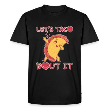 Parlez de Cute Kawaii Heart Dab Dabbing Taco - T-shirt Premium bio Homme - noir - Devant - Nico (187cm)