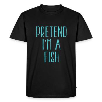 Drôle de faire semblant que je suis un costume de poisson pour Halloween - T-shirt Premium bio Homme - noir - Devant - Nico (187cm)