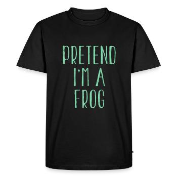 Drôle de faire semblant que je suis un costume de grenouille pour Halloween - T-shirt Premium bio Homme - noir - Devant - Nico (187cm)